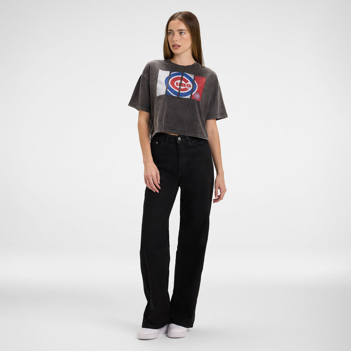 Denver Broncos Sport Night Black Cropped Women's T-Shirt