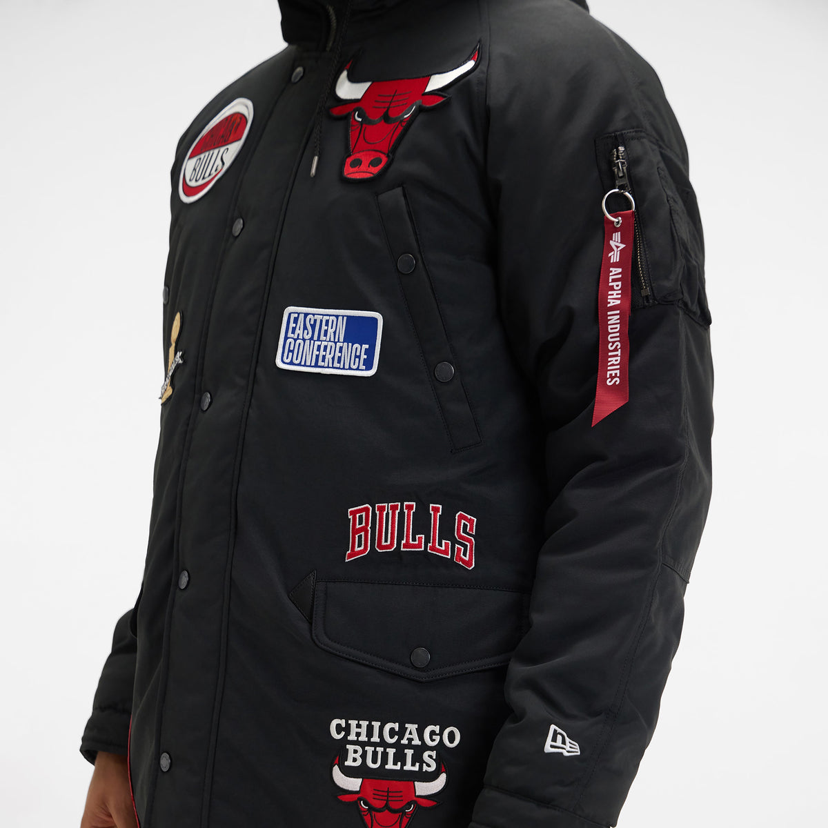 Alpha Industries x Chicago Bulls Black N-3B Parka Jacket
