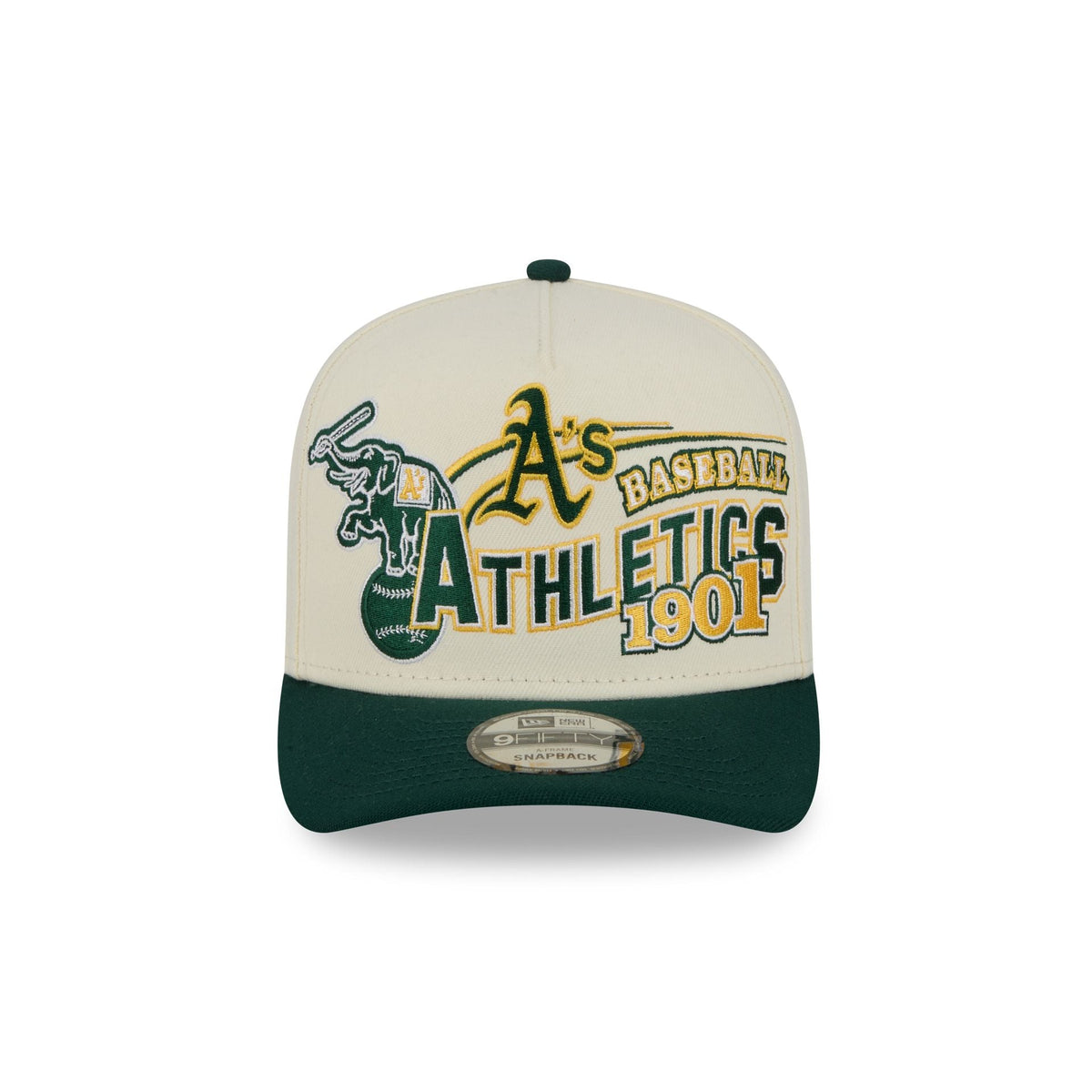 Athletics Chrome White Classic 9FIFTY A-Frame Snapback Hat