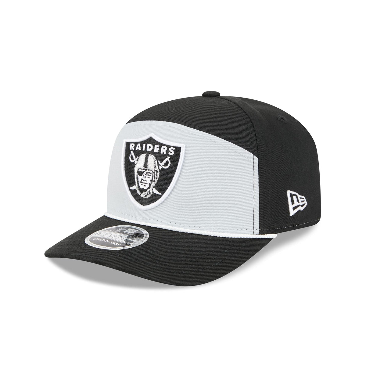 Las Vegas Raiders Split Panel 9SEVENTY Stretch-Snap Hat