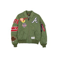 Alpha Industries x Atlanta Braves Sage Green MA-1 Flight Jacket