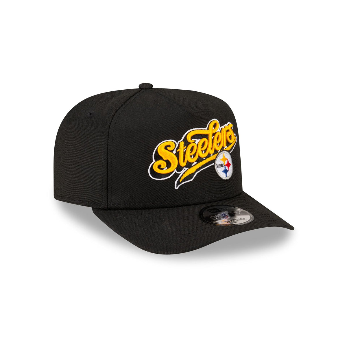 Born x Raised x Pittsburgh Steelers Script Black 9FIFTY A-Frame Snapback Hat